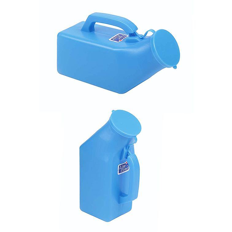 Plastic Male Urinal with Cover (Blue) - Lifeline Corporation