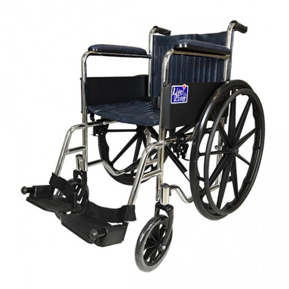 Chrome Standard Wheelchair with Safety Belt