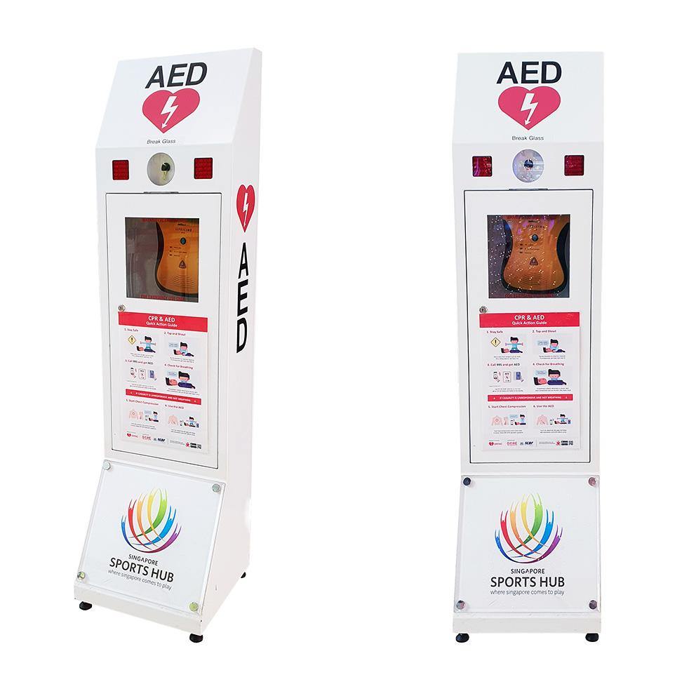 AED Standing Cabinet Enclosure (Alarm) - Lifeline Innovators