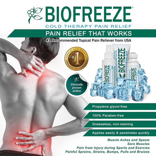 Biofreeze Pain Relief - Roll On, 3oz - Lifeline Corporation